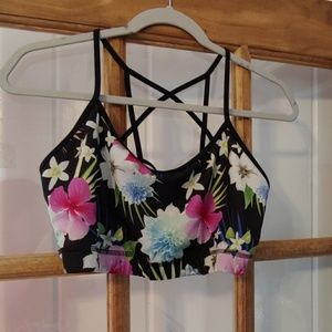 Tropical strappy swim top BOGO ITEM